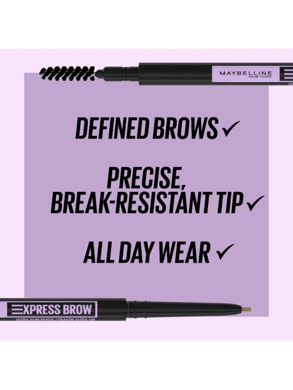 Maybelline Express Brow Ultra Slim Eyebrow Pencil - Ash Brown, NEW - Picture 5 of 9